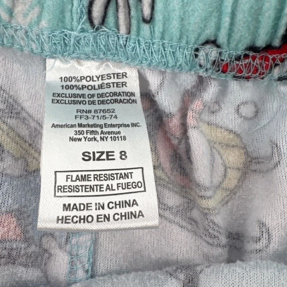 Disney Pajama Set Kids Size 8 Blue Mickey Mouse 100th Anniversary Fleece